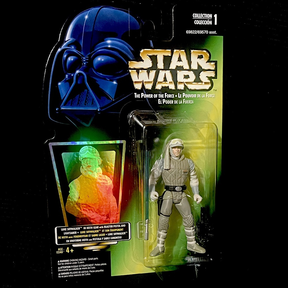 1996 Star Wars Power of the Force HOTH LUKE SKYWALKER 3.75”Holo Sticker Figure